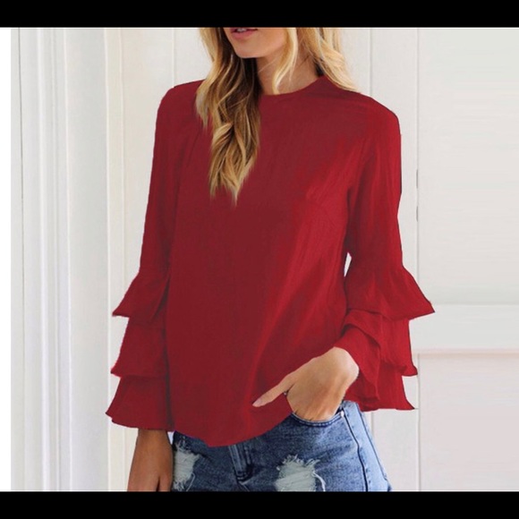 Tops - Red Blouse ♥️